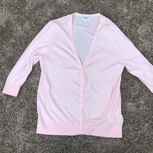 Pink V-neck cardigan